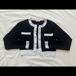 Babaton Aritzia contrast cardigan